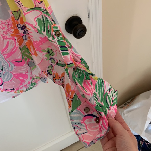 Lilly Pulitzer for target floral button down blouse size xs - Picture 5 of 6